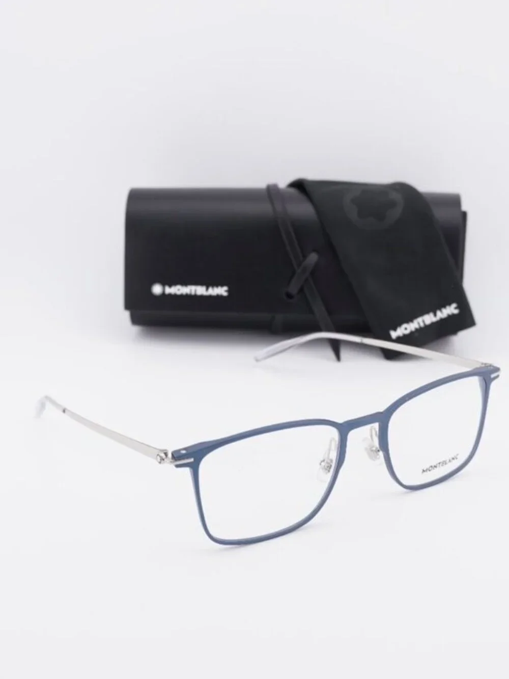 Montblanc MB0193O 003 Rectangle Eyeglasses 55mm – Blue
